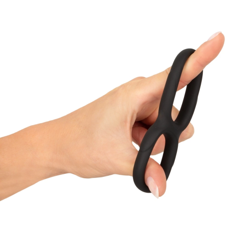 Erecto Double Support Ring Liquid Silicone Flexible Black 19g