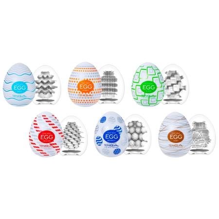 Tenga Egg Variety Pack Standard - 6 Textured Intimate Sleeves