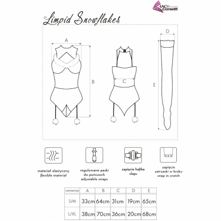 Livco Corsetti Fashion Limpid Snowflakes LC 90604 Festive L/XL Set