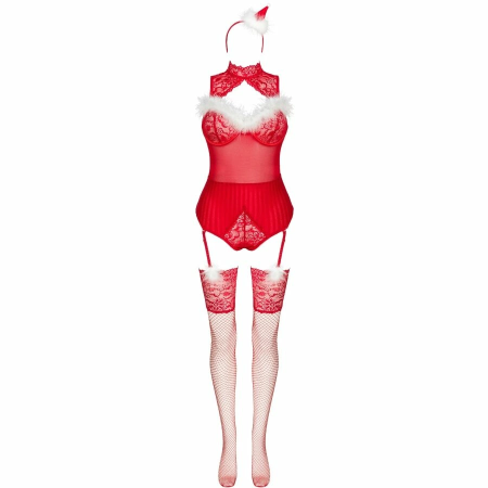 LivCo Corsetti Fashion LC 90604 Festive Body Set with Stockings & Headband S/M