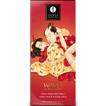 Shunga Waves Pleasure Spray Seductive Strawberry 20ml Refreshing Formula