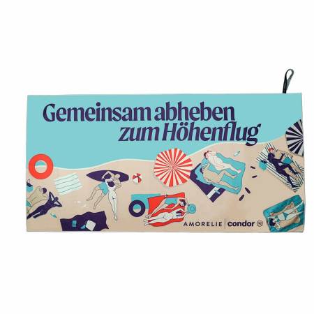 Amorelie Condor Soft Microfiber Towel - Quick-Dry, Grey, 100x50cm