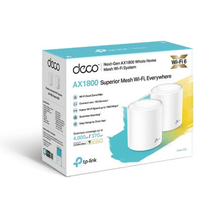 TP-Link Deco X20 2-Pack Belaidis Maršrutizatorius