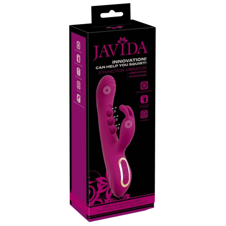 Javida 2F Silicone Dual-Action Vibrator, 7 Modes, Rechargeable, 22.5cm