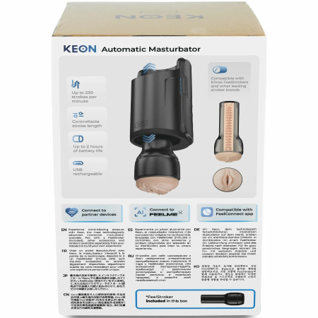 Kiiroo Keon WiFi Interactive Intimate Device Combo with Feel Stroker, Pale