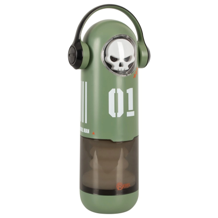 Rebel SKULL 3F Intimate Device with Heating & Thrusting, Black, 30 cm