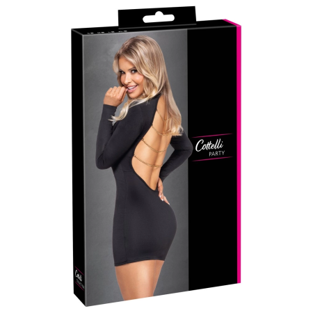 Cottelli PARTY Dress Chains XL Black - Back Chain Detail, Stretch Fit