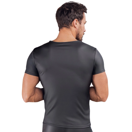 NEK Black Matte Look Men's Shirt L with Metallic Blue Accents