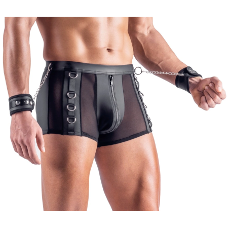 Svenjoyment Bondage Men’s Pants L Black With Handcuffs & Open Back