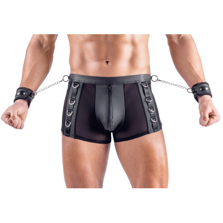 Svenjoyment Bondage Pants S Black Matte-Net with Detachable Cuffs