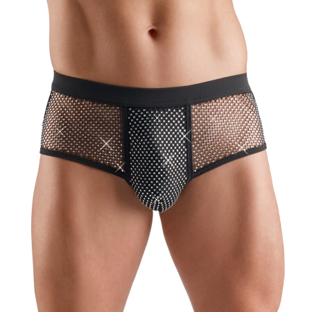 Svenjoyment Men's Sparkle Black Briefs 2XL with Gem Accents