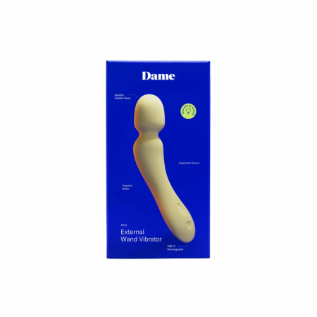 Dame Min Mini Wand - Compact Rechargeable Massager Butter Yellow