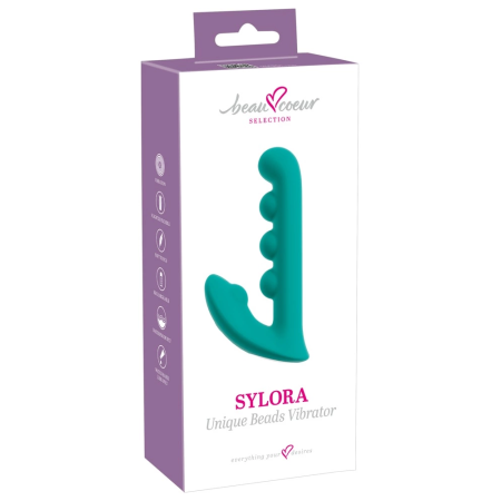 beau coeur Sylora Unique Beads Intimate Dual-Stim System, 17 cm, Violet