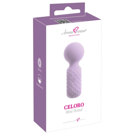 beau coeur Celoro Mini Wand - Compact Rechargeable Personal Massager, Pink