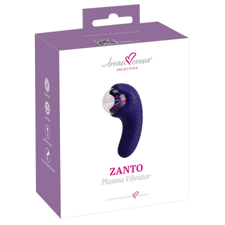 beau coeur Zanto Plasma Dual-Ended Vibrator with Illuminated Glass Ball, 13.3 cm