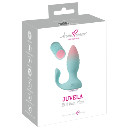 beau coeur JUVELA RC Intimate Plug with Remote Control, Pastel, 11.5cm