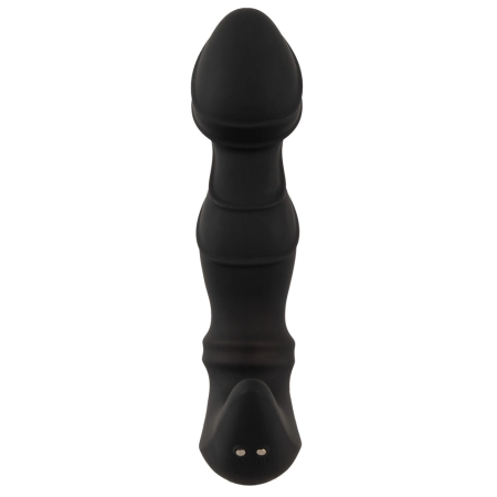 ANOS Vibrating Prostate Plug with Moving Rings, Black, 16.3 cm