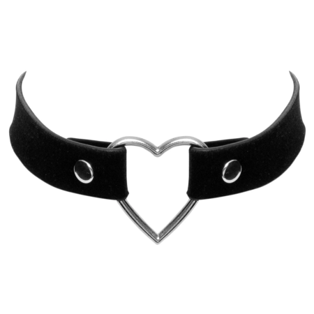 Cottelli ACCESSOIRES Black Heart Adjustable Choker 31-42 cm