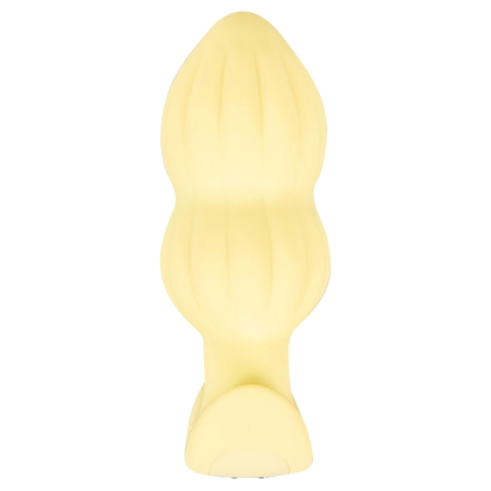 Cuties Vibrating Plug Yellow - Compact Silicone Model, 7 Modes, 8 cm