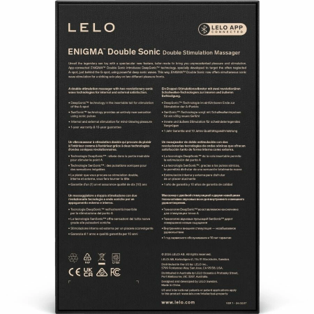LELO Enigma Double Sonic Intimate Device Cyber Purple - App Control
