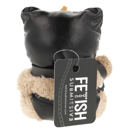 Fetish Submissive Luno Collectible Teddy Bear with Black Mask & Whip