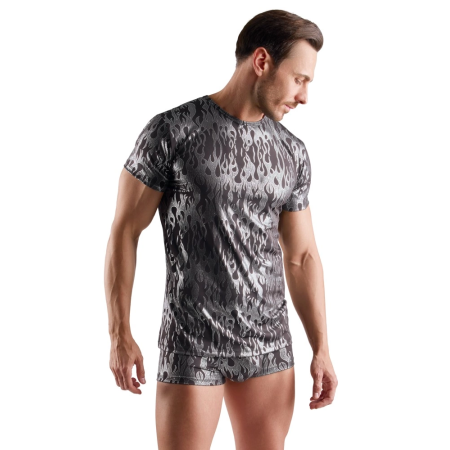 Svenjoyment M.Shirt 3XL Black Silver Metallic Design Stretch Fit