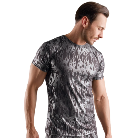 Svenjoyment Shirt 2XL Black Metallic Silver Design Short Sleeve