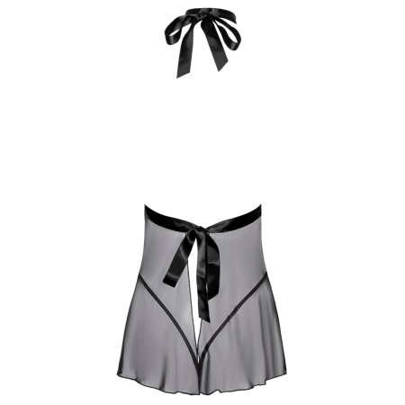 kissable Babydoll L/XL Black - Lace & Powernet Nightwear Set