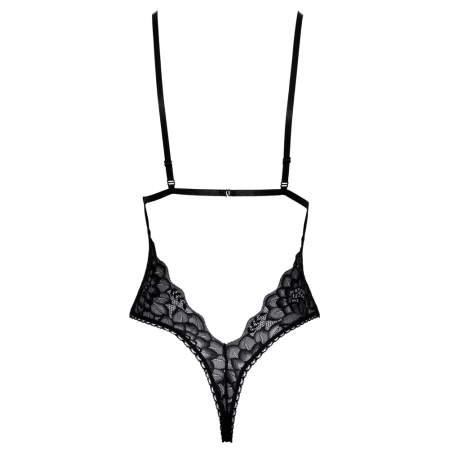 Kissable Body L/XL Delicate Black Lace Adjustable Straps