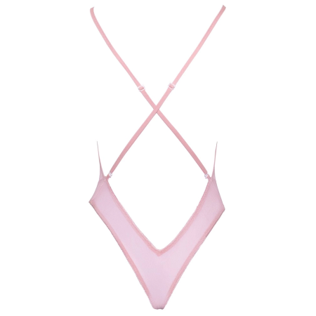 Kissable Embroidered Floral Body S/M Pink Adjustable Straps