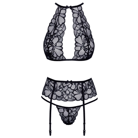Kissable Lace Bra Set L/XL - Floral Pattern, Adjustable Straps