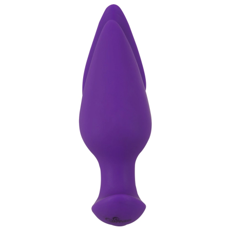 Sweet Smile RC 2in1 Dual Motor Plug & Panty Vibe, Silicone, Black