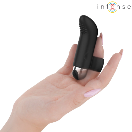 Intense Damiano Finger Model Silicone Compact Vibration System, Black