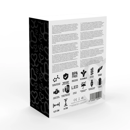 Moressa Zac Premium Rechargeable Vibrating Intimate Ring, Black, 7 Modes