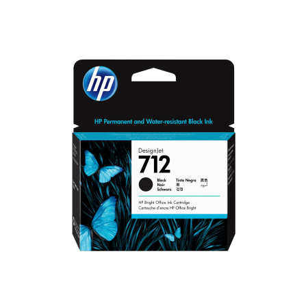 HP 712 80 ml juodas DesignJet rašalo kasetė