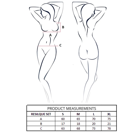 PASSION RESILQUE Lingerie Set Tomato Red S/M - Lace Bra & Thong