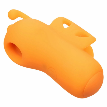 CalExotics Neon Vibes Orange Ergonomic Finger Device 10 Modes Waterproof