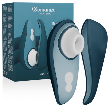 Womanizer Liberty 2 Blue - Compact Air Wave Stimulator with Magnetic Lid