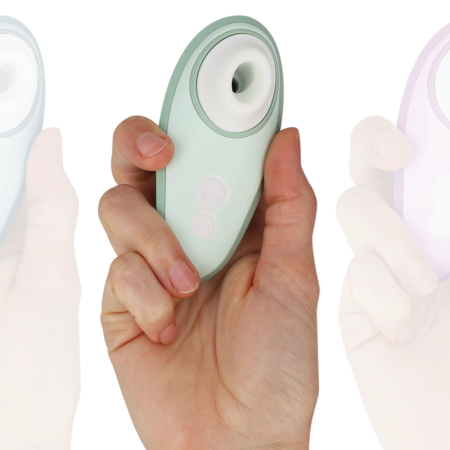 Womanizer Liberty 2 Light Green Compact Air Wave System with Travel Case