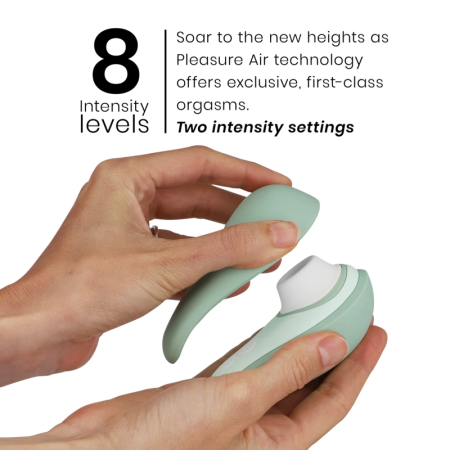 Womanizer Liberty 2 Light Green Compact Air Wave System with Travel Case