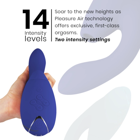 Womanizer Duo 2 Blue - Dual-Action Intimate Device, Air Pulse & Vibration
