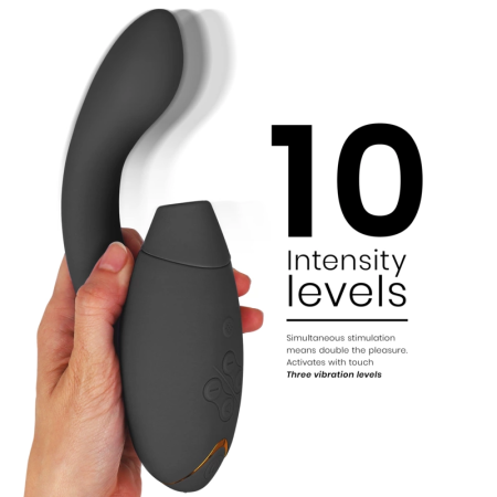 Womanizer Duo 2 Black - Dual Air Pulse & Vibration System, Silicone