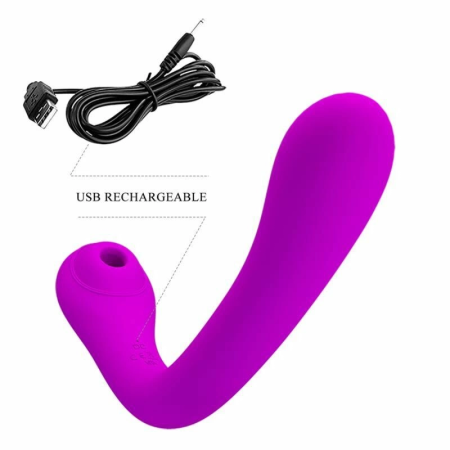 Pretty Love Alex Intimate Wave Device Lilac - 12 Modes, 24.7cm, Silicone