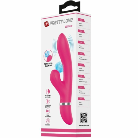 Pretty Love Willow Magenta Dual-Action Intimate Stimulator Silicone
