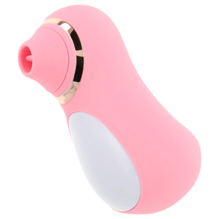 OHMAMA Vibrating Tongue Intimate Device 10 Modes White-Gold Rechargeable