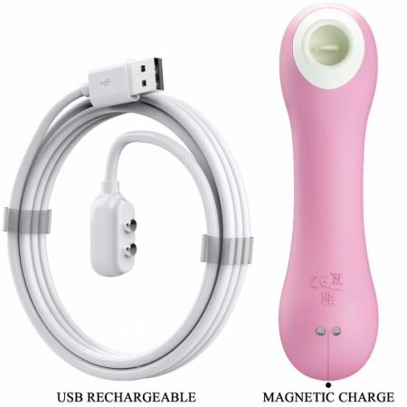 ROMANCE Emerald Pink Wave Intimate Pulse Massager, 7 Modes, Waterproof