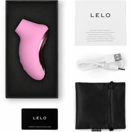 LELO SONA 2 Travel Compact Sonic Wave Device Pink 12 Modes
