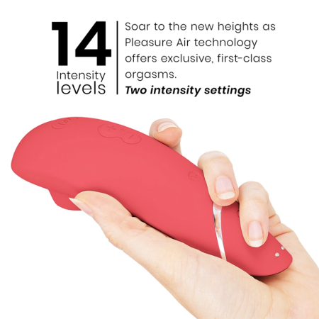 Womanizer Premium 2 Intimate Air System Raspberry, 14 Modes, Silicone