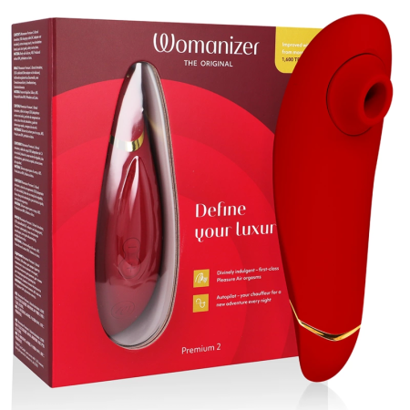 Womanizer Premium 2 Bordeaux Air Pulse Technology, 14 Levels, Waterproof