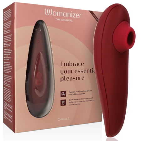Womanizer Classic 2 Bordeaux Air Pulse System, 10 Intensities, Waterproof